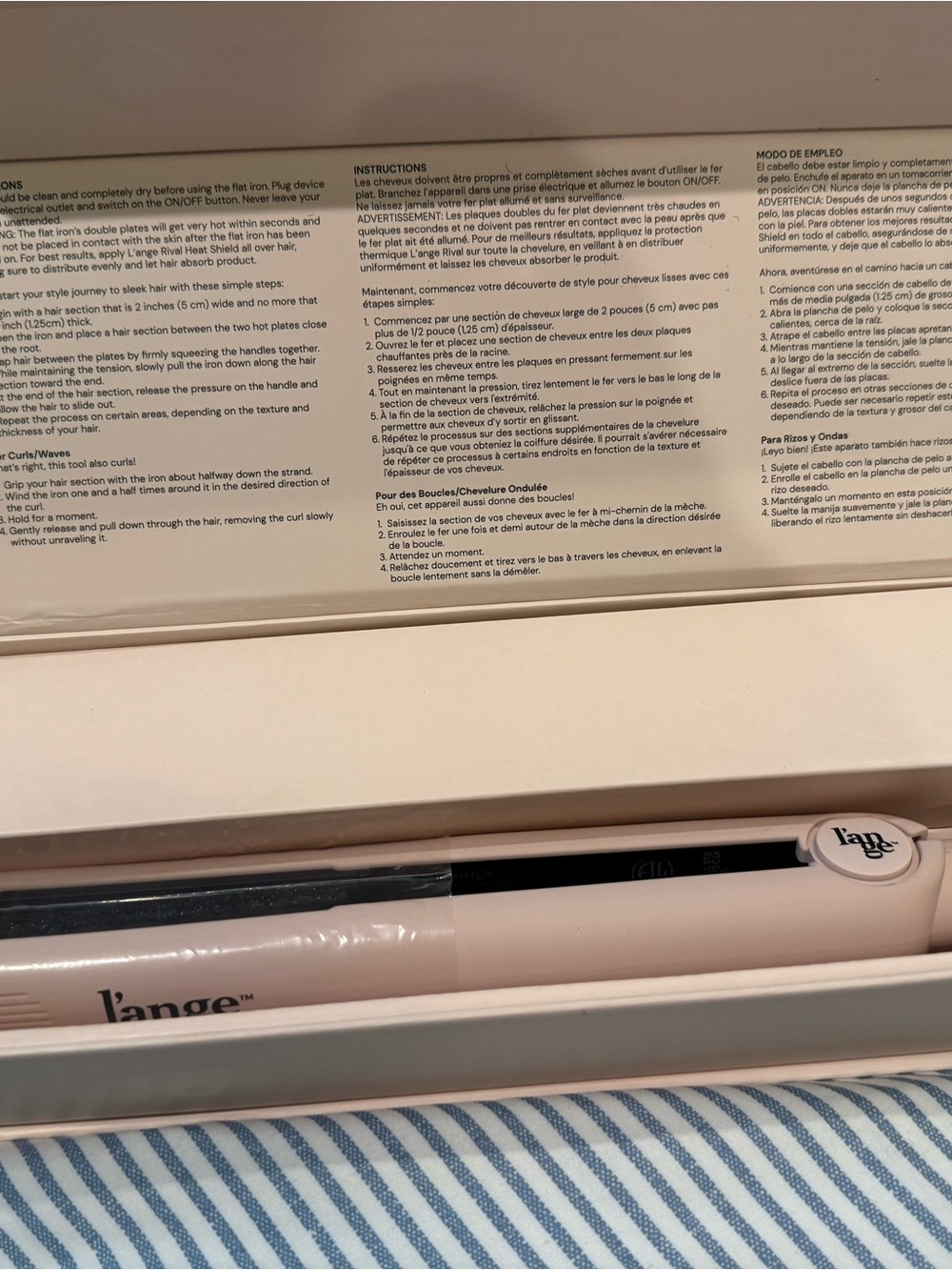 Lange Blush Aplatir Hair Straightener – Sleek Salon Styling Iron - Picture 1 of 5